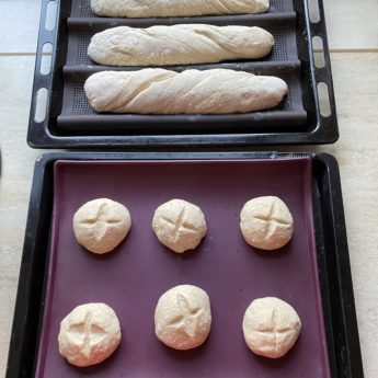 Baguette/Semmel bereit zum backen